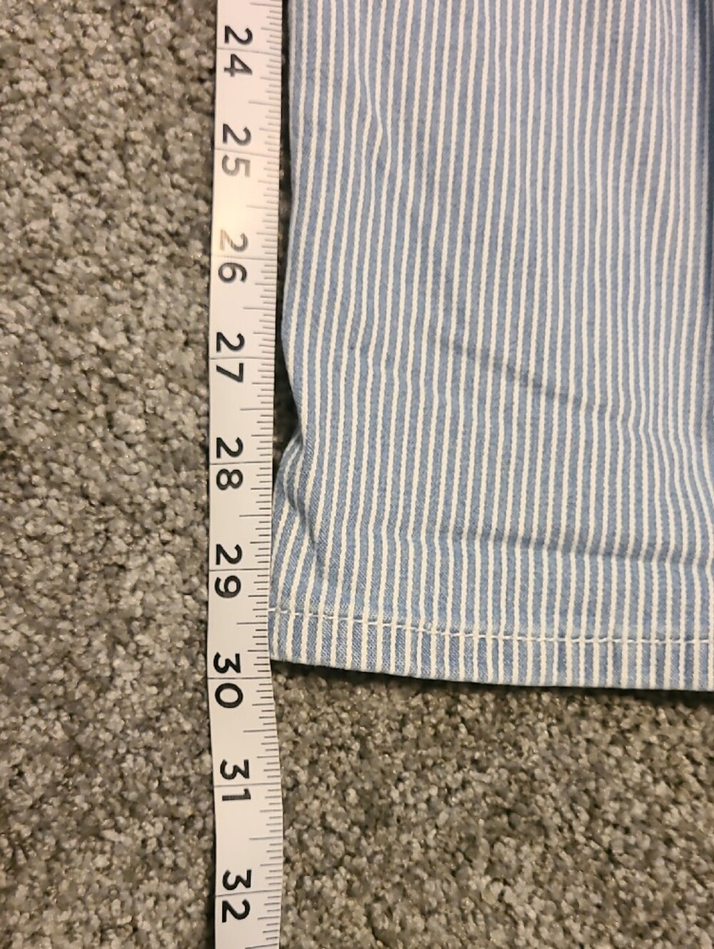 Universal Thread Light Blue & White Striped Cotton Overalls - Picture 8 of 8